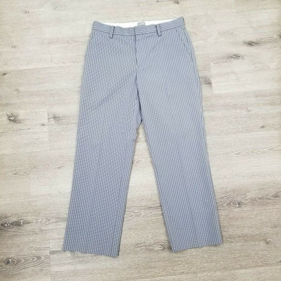 Adidas adiPURE Golf Pants Mens 30X28 Grey‎ Pinstriped Flat Front Straight Leg - Picture 1 of 5